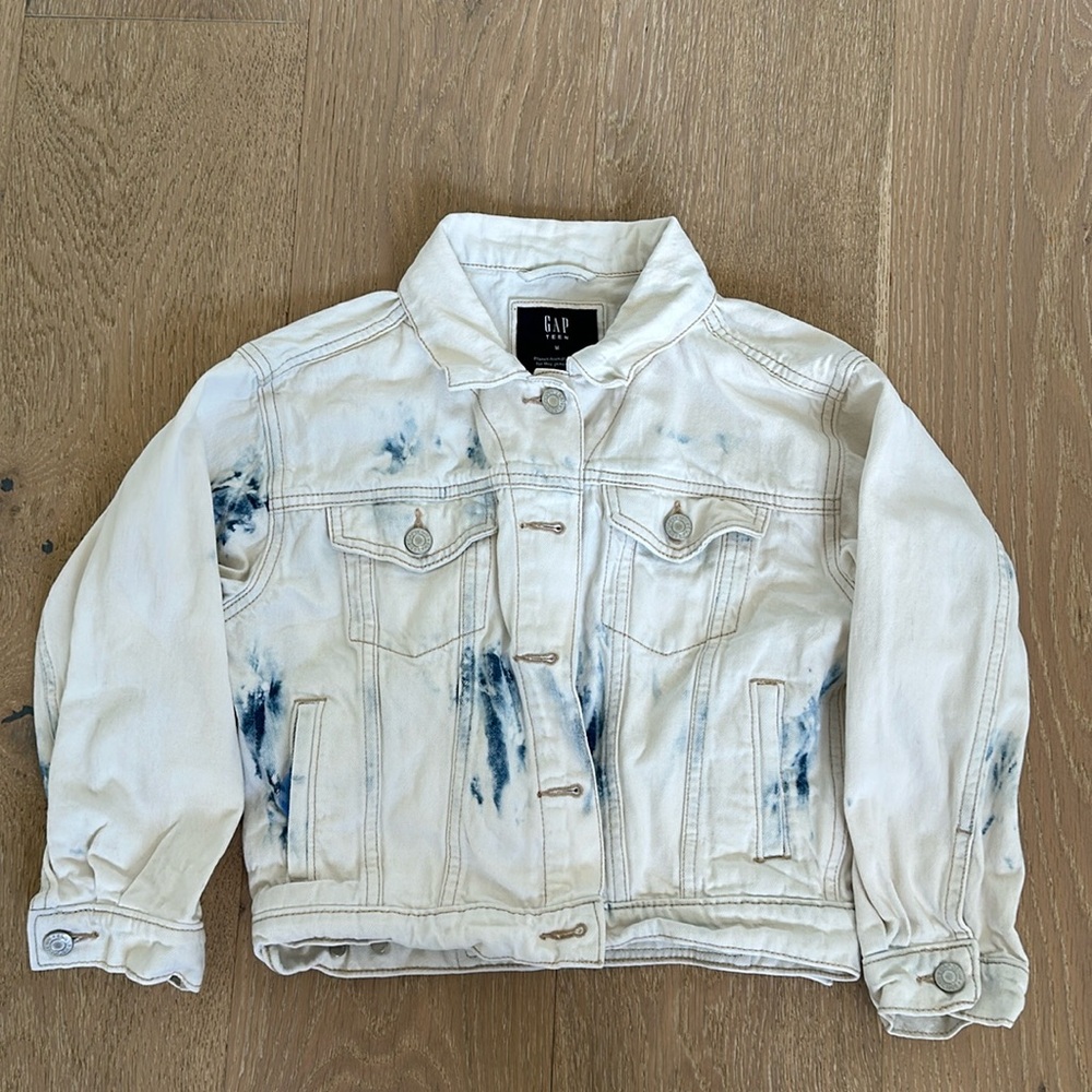 Denim tie dye jacket